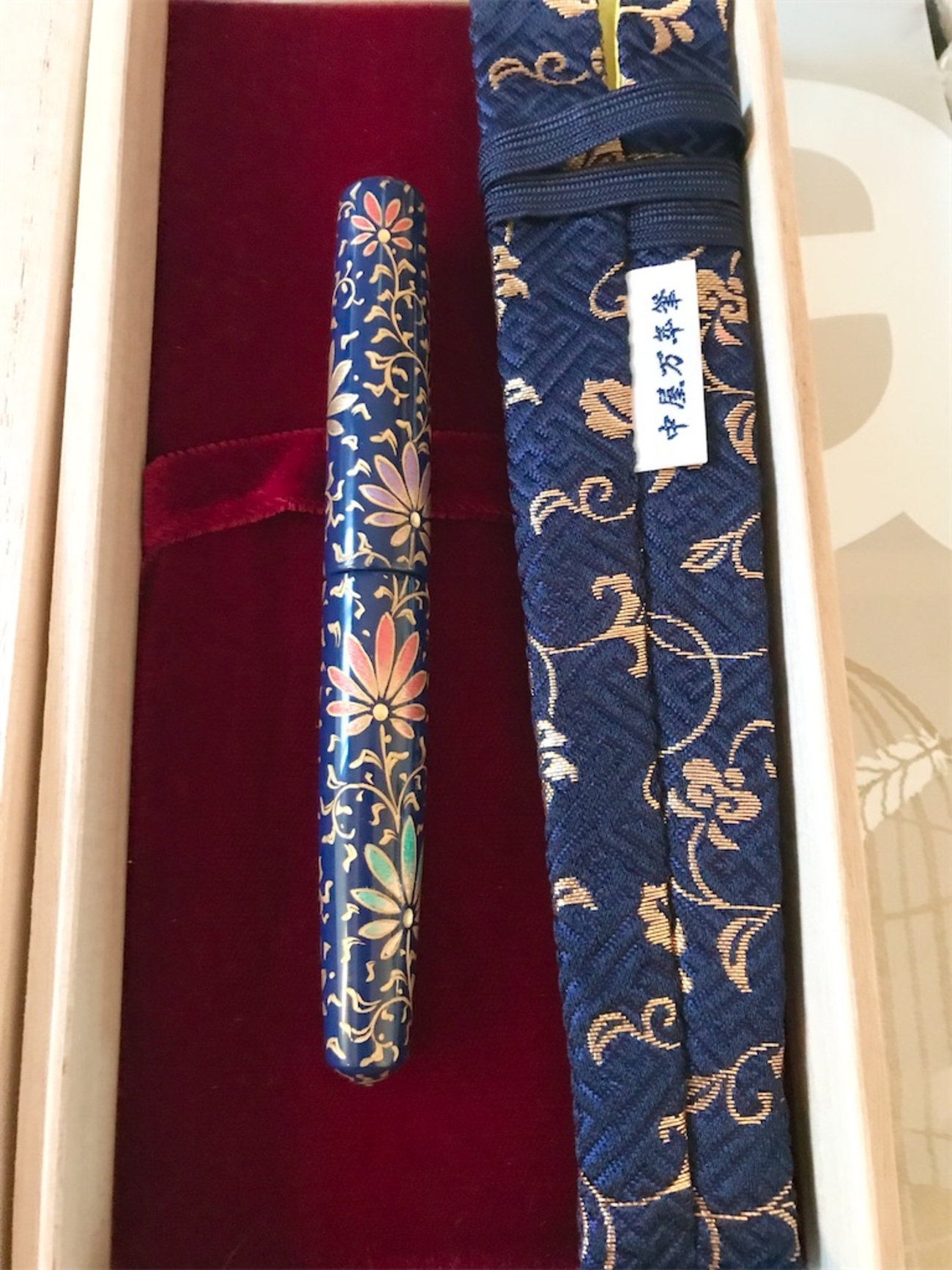 NAKAYA】 中屋万年筆 色沈金1 パルメット 桔梗 - toco