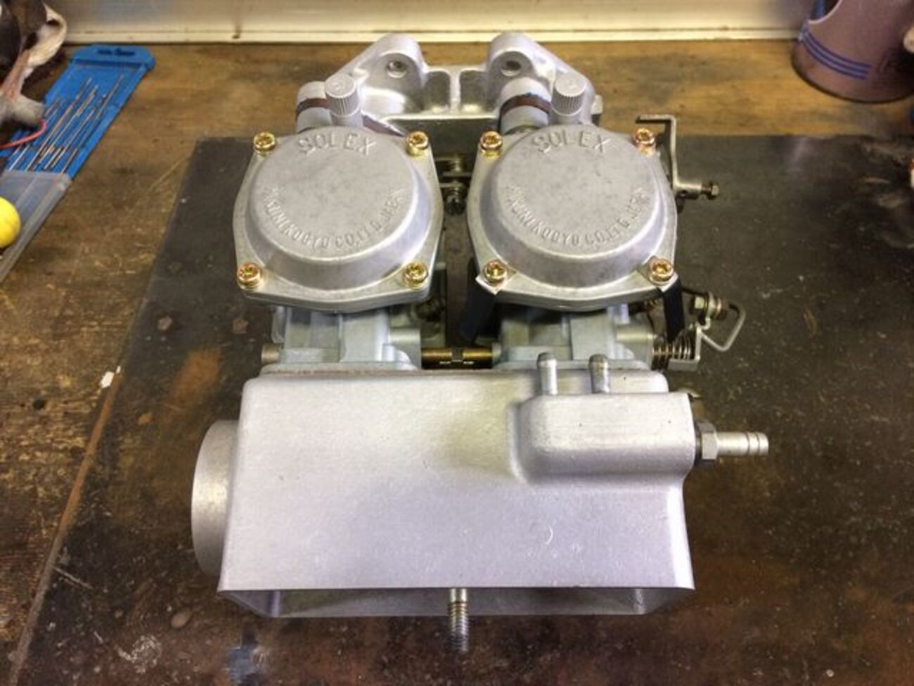 6666L型用キャブレターソレックス SOLEX」のミクニが試作した、L型チューニング・エンジン用の
