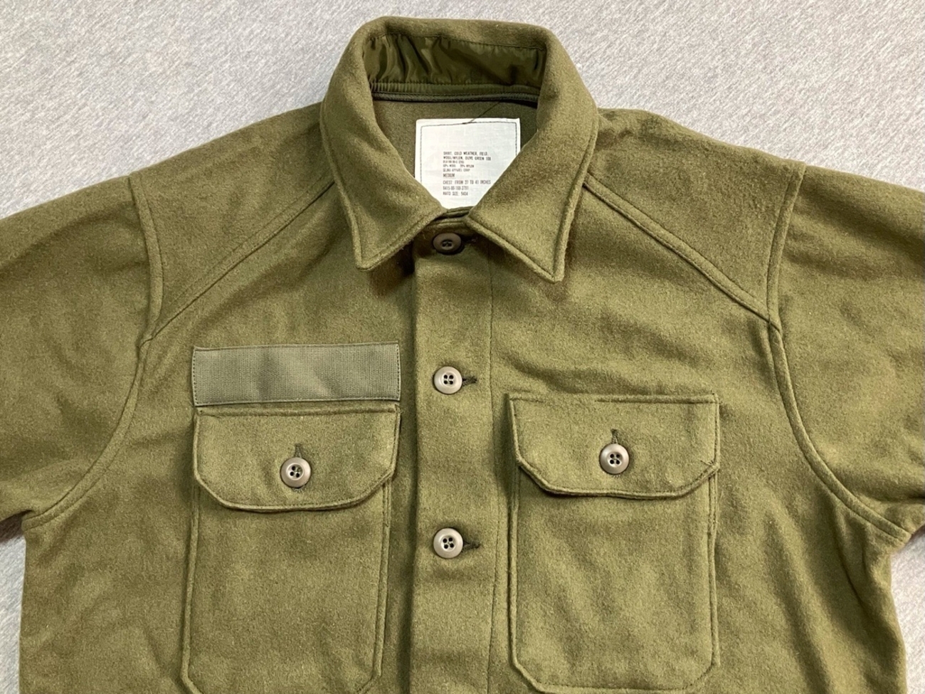 製造ミスの官給品！【アメリカの軍服】陸軍M51ウールフィールドシャツ 
