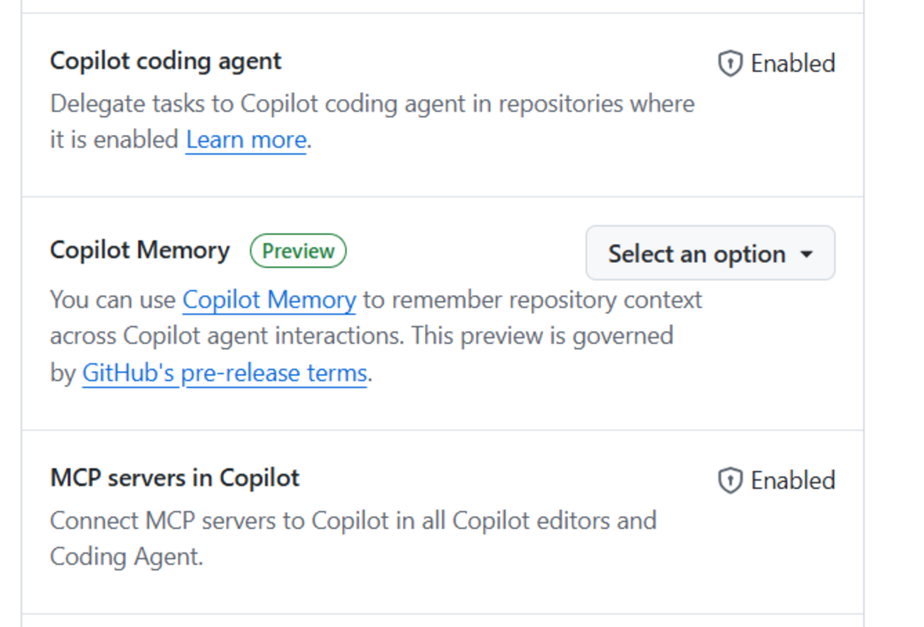 何もしてないのに GitHub Copilot memory が使えるようになった - rksoftware