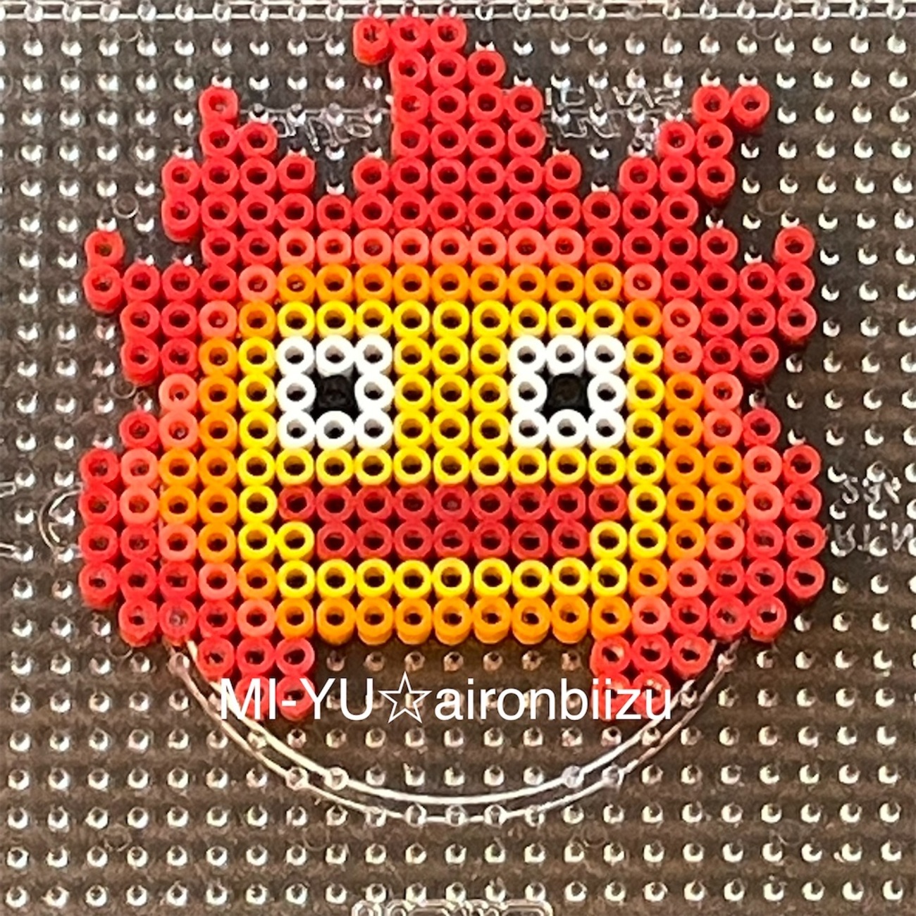 アイロンビーズ図案 カルシファー ジブリ ハウルの動く城 - MI-YU☆の