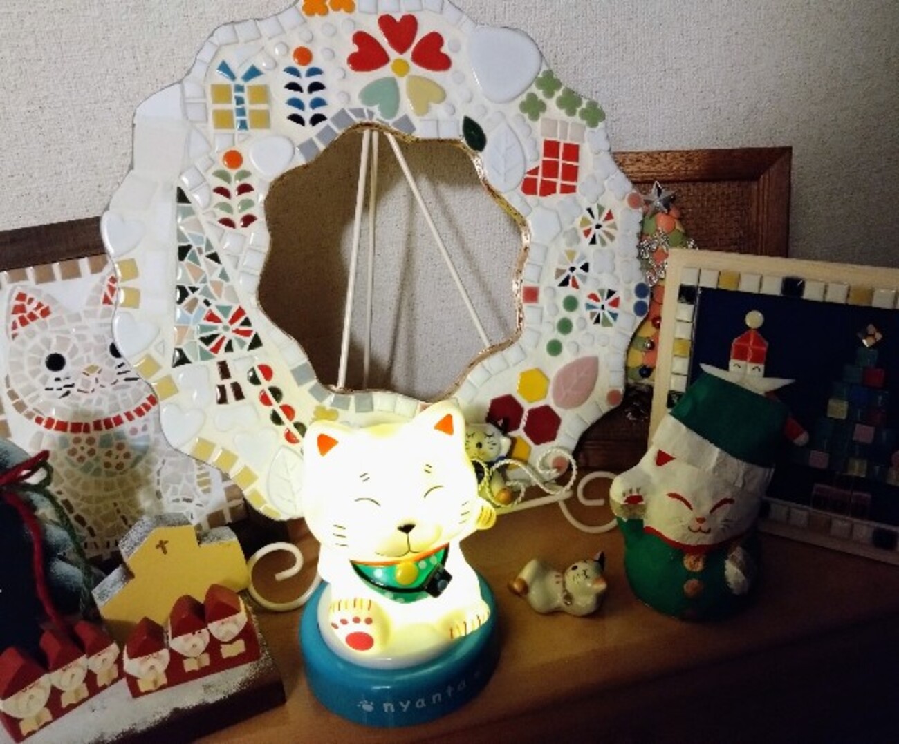 招き招き猫156【産地不明】パレットプラザのニャン太 - 郷土玩具 