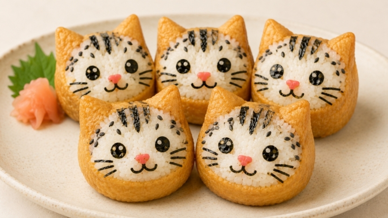 いなり寿司になった猫