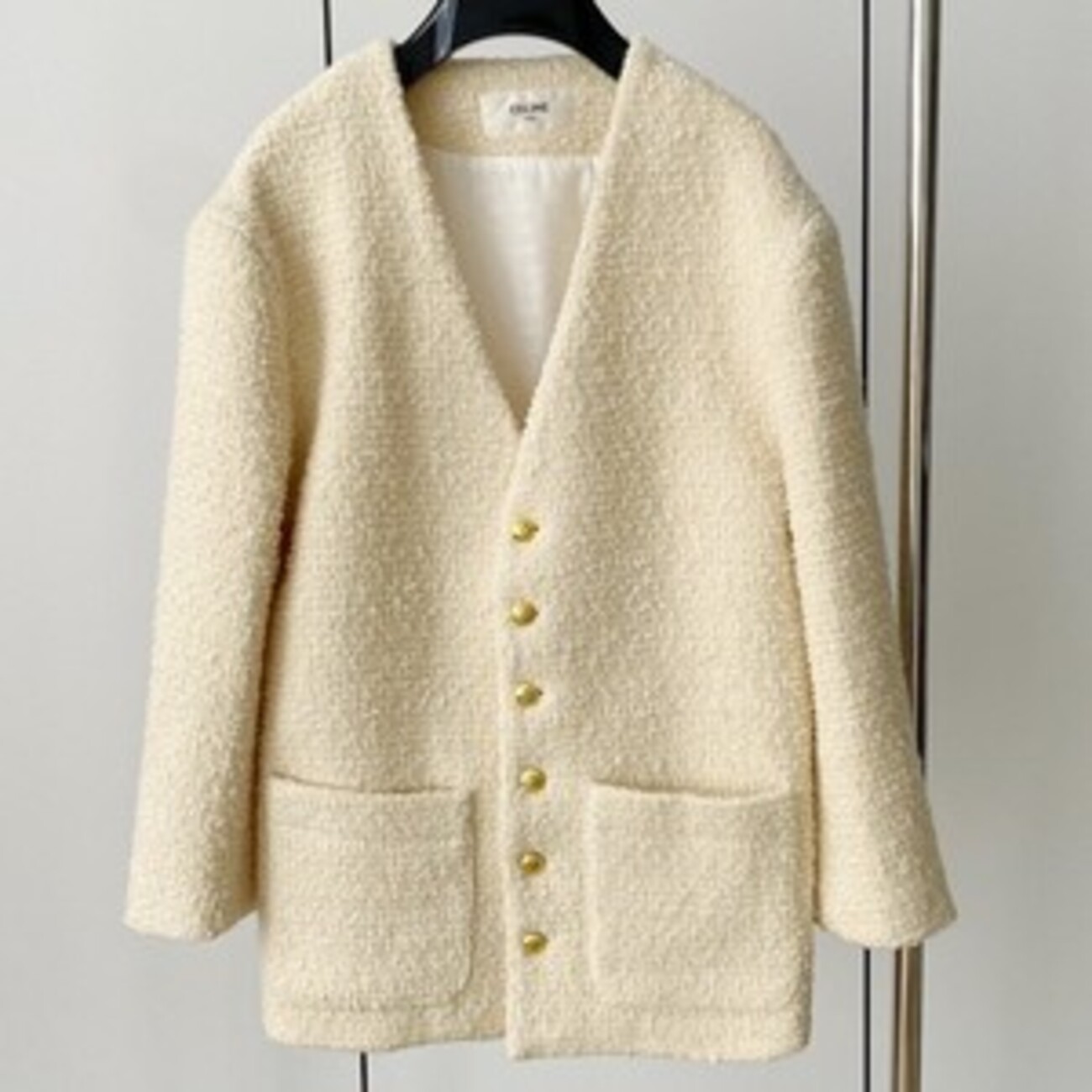 OVERSIZED TWEED TURTLE NECK KNIT 佐藤健