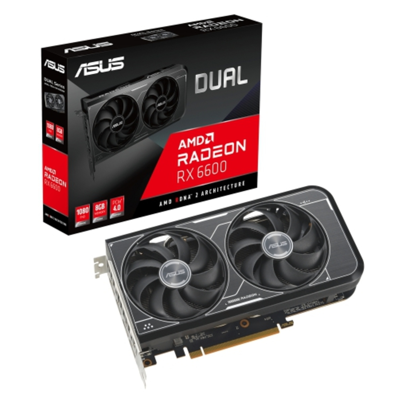 ASUS新型ビデオカード「DUAL-RX6600-8G-V3」AMD Radeon RX 6600搭載 