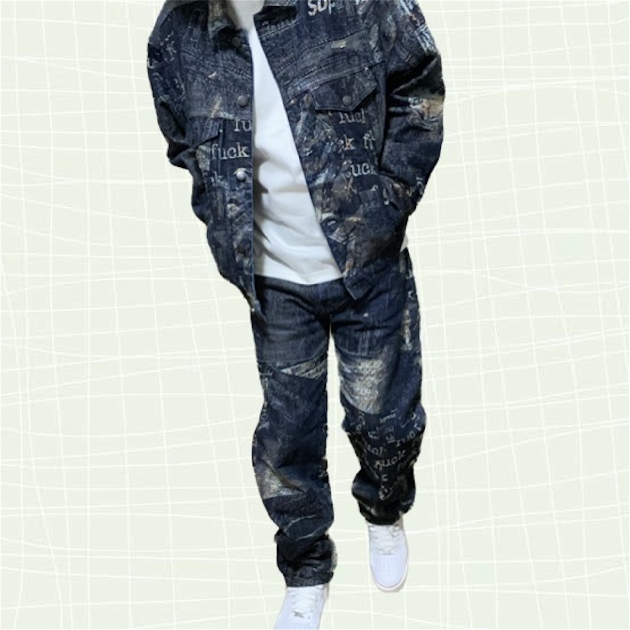 Supreme Archive Denim Jacquard Regular Jean - HYPE Timothy