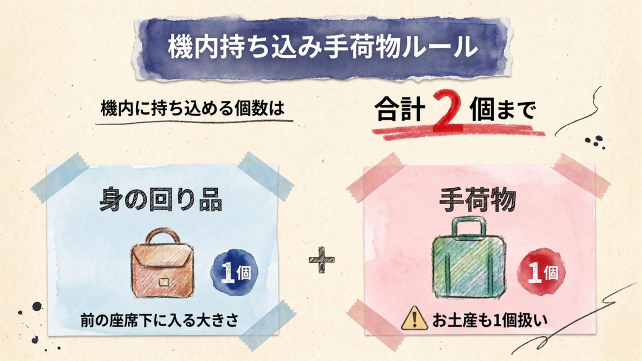 機内持ち込み手荷物ルールが厳格化。お土産も「1個扱い」で旅が少し 