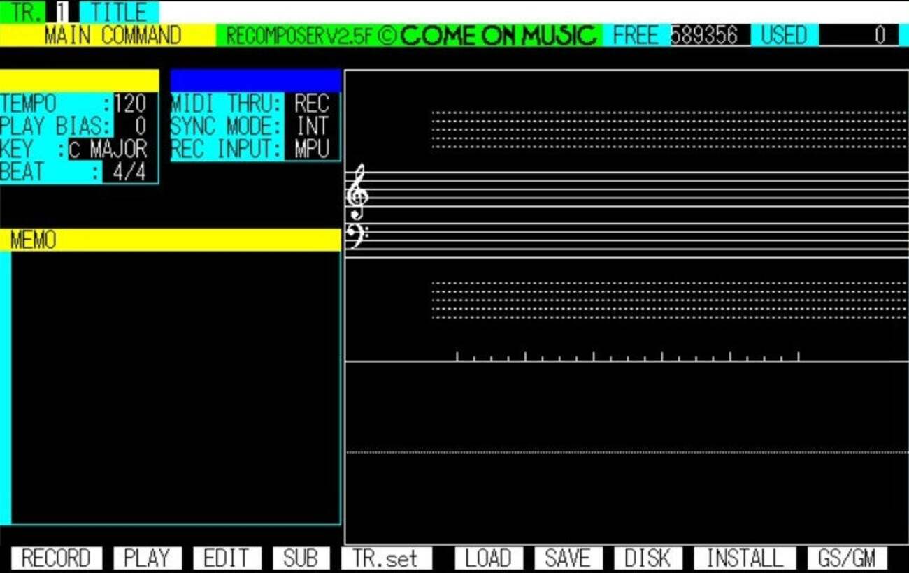 カモンミュージック RCM-PC98 ver2.3 - てOの趣味ブログ