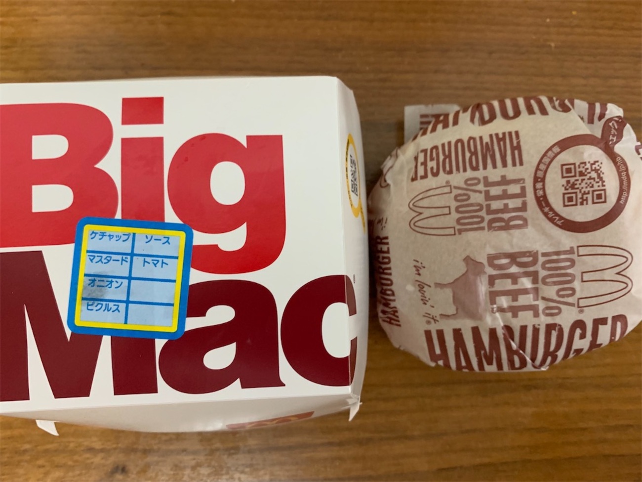 ビックマックとハンバーガー - たんぼの日記