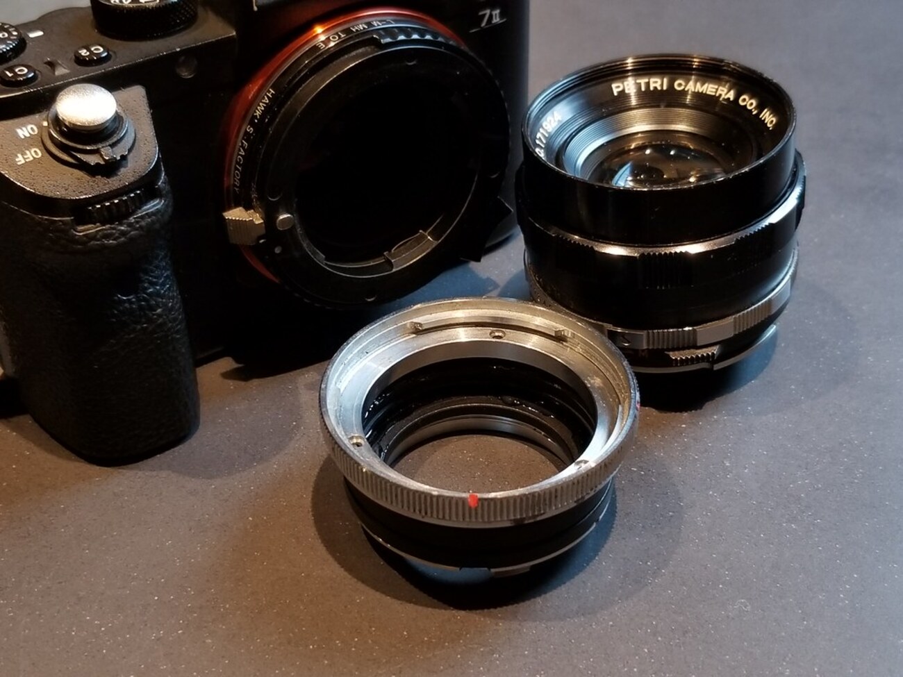 Petri Automatic 55mm f2 ライカMマウントアダプター付き オールドレンズ】Petri-ライカMマウントアダプターでPetri