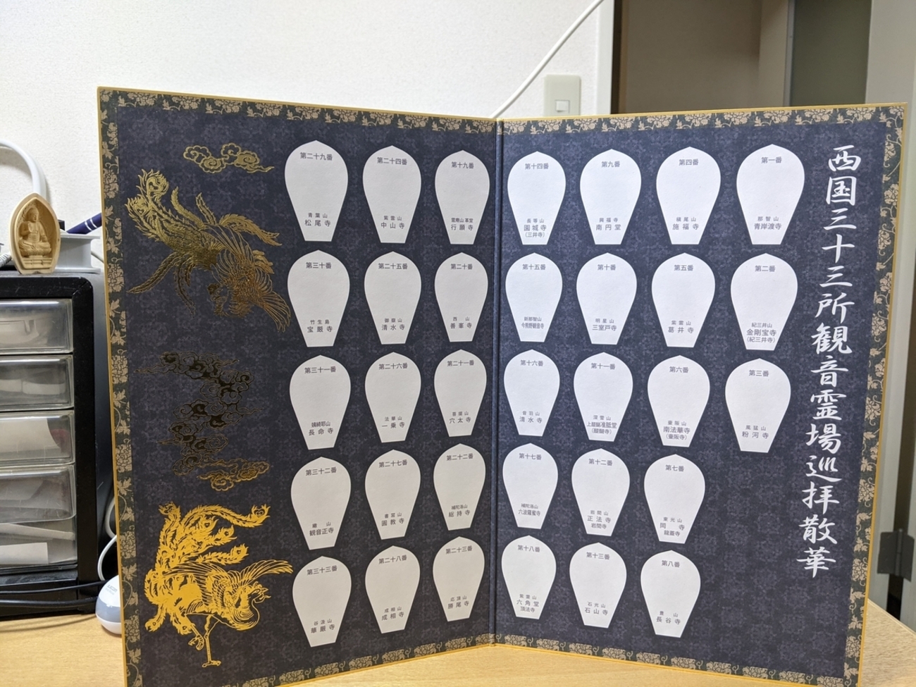 西国三十三所 JR西日本キャンペーン事務局から「特製散華台紙」が届き 