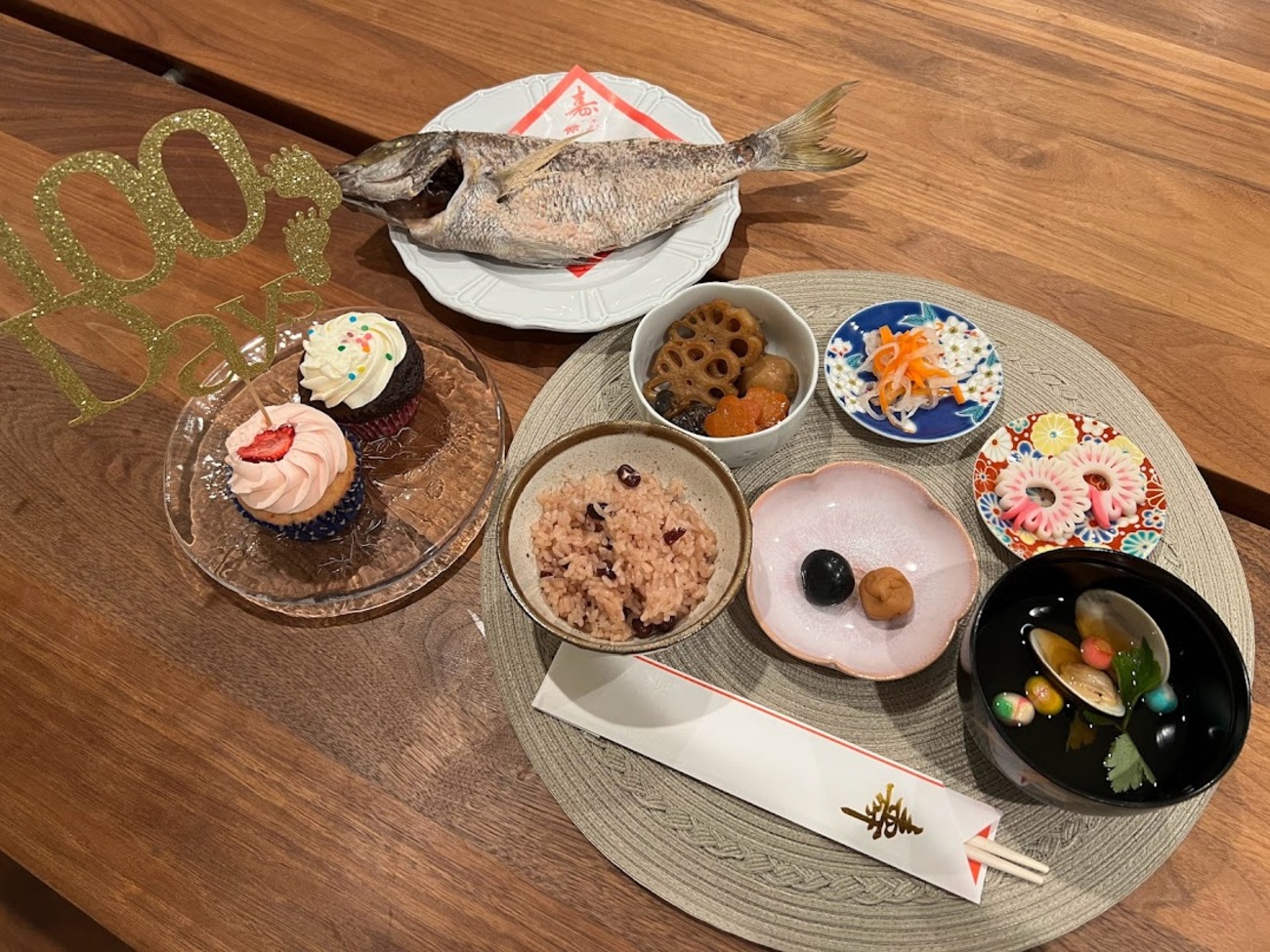 アメリカで百日祝い】手作りお食い初め膳 - 旅するヨーキー