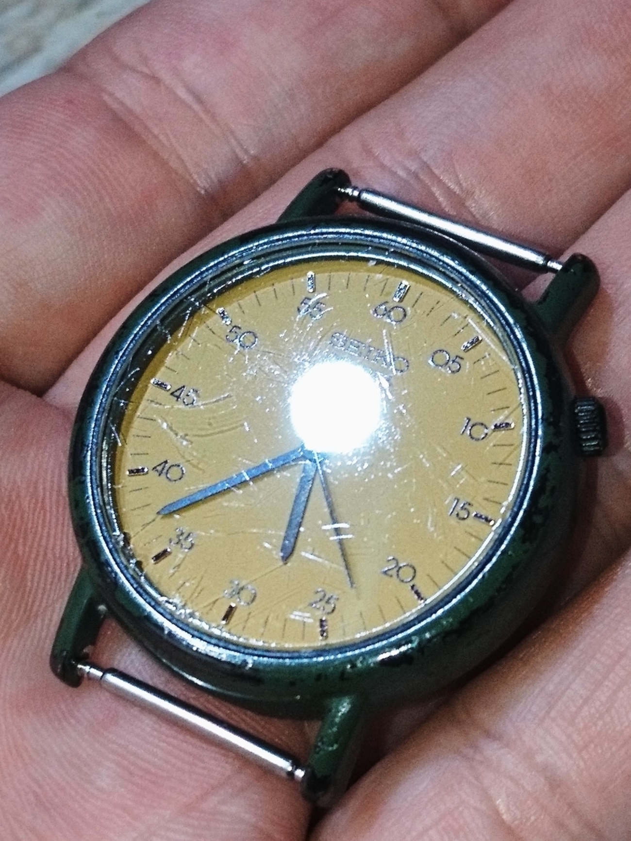 SEIKO 6531-600A 】これぞ匠の技！？ 砥石で風防を研磨してみた 