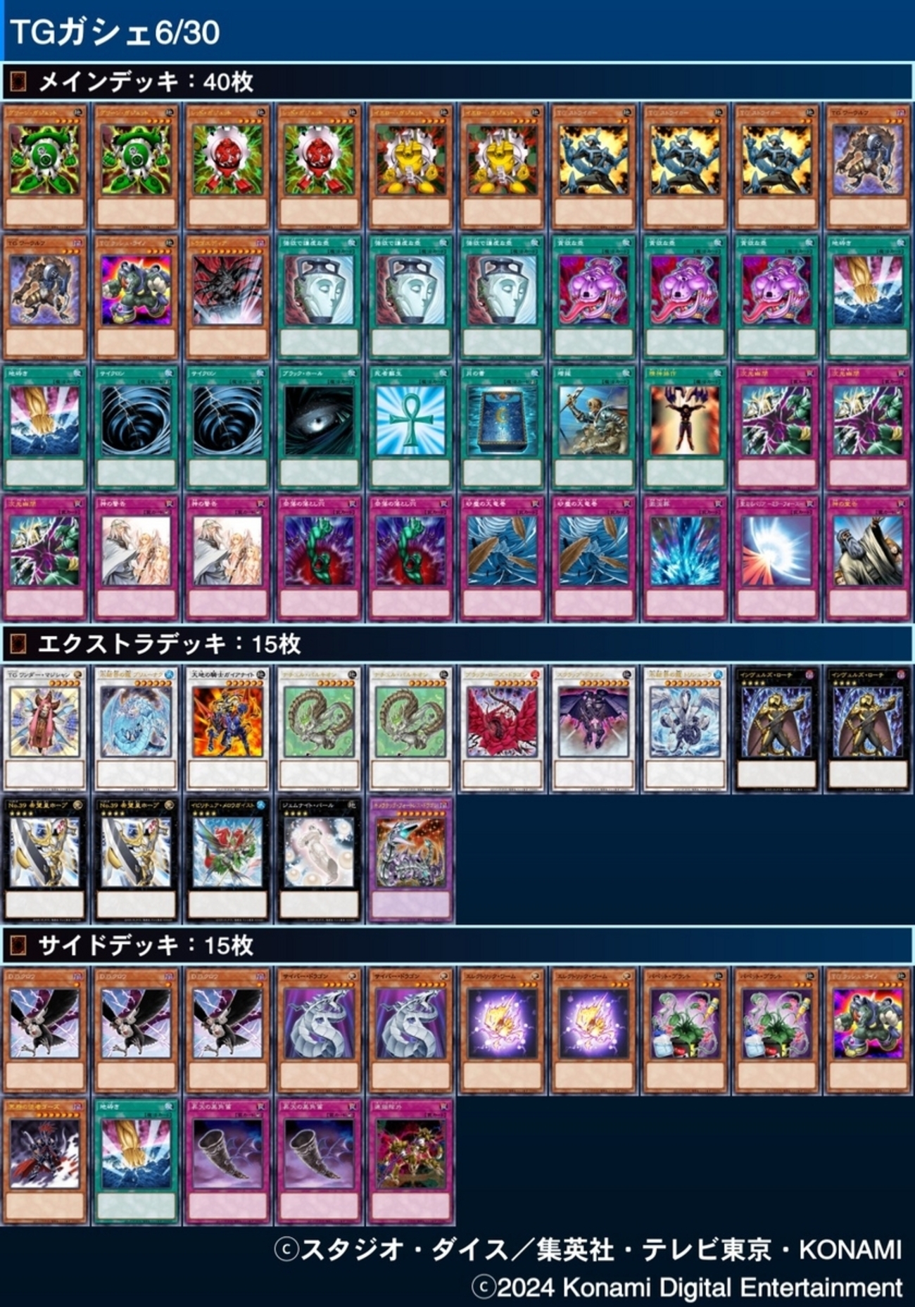 代償不採用】TGガジェット - 2011年の遊戯王