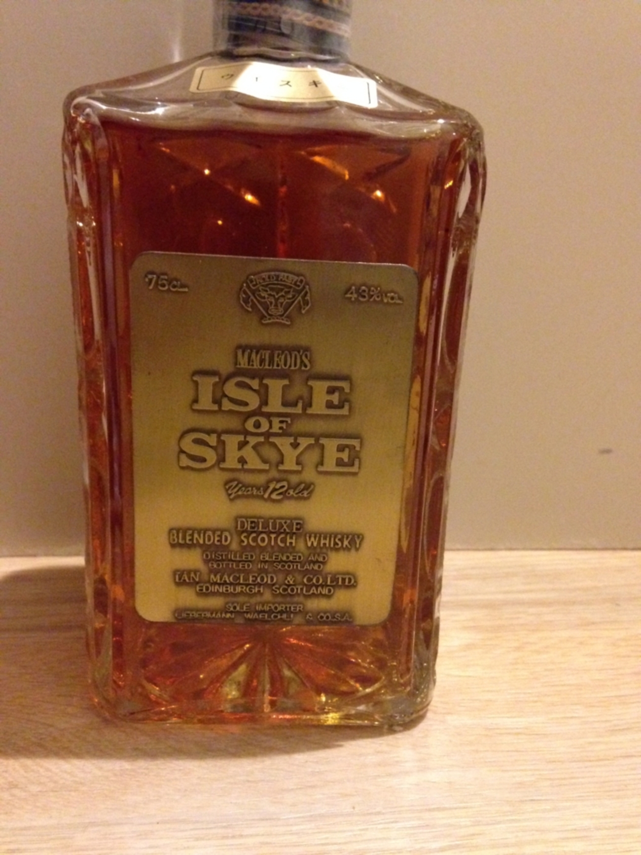 90年代】アイルオブスカイ(isle of SKYE) 12年 デキャンタボトル 750ml 