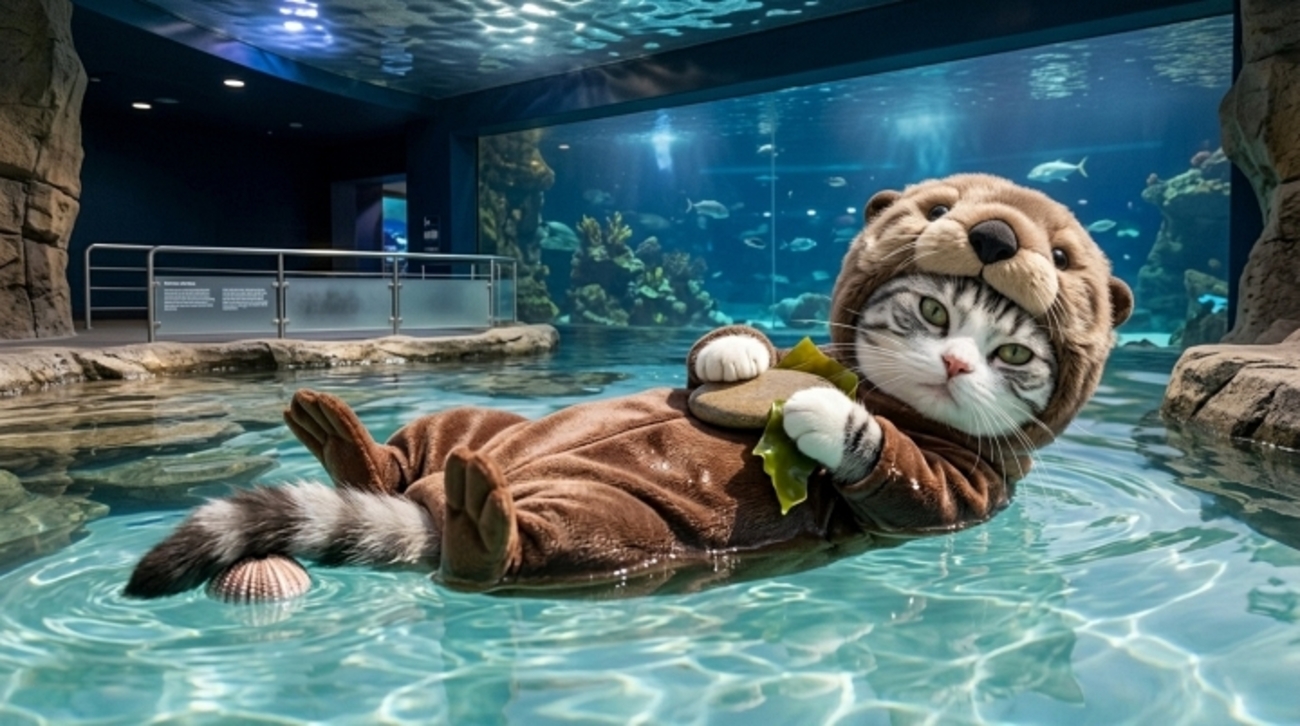 ラッコになった猫