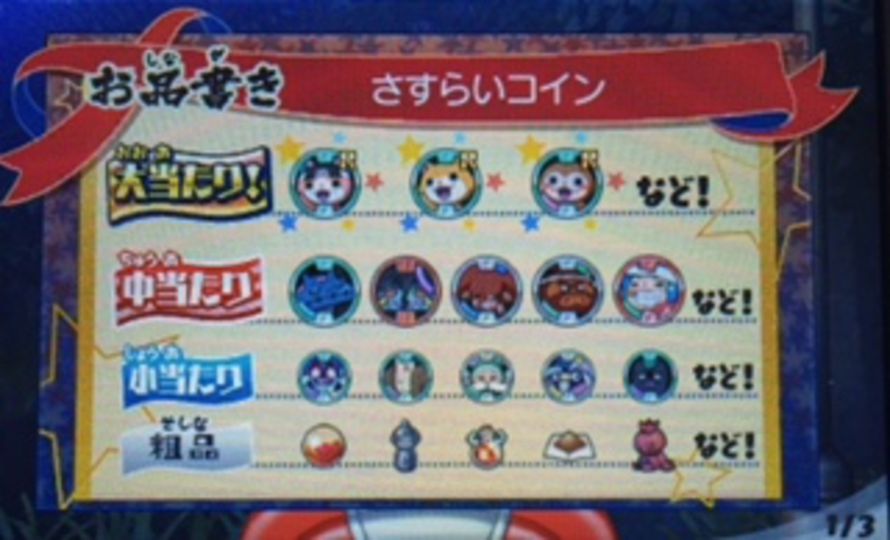 妖怪ウォッチ3・11月23日】さすらいコインゲットしたのでモモタロニャン狙いで回してみます。 - あきののんびりゲームブログ