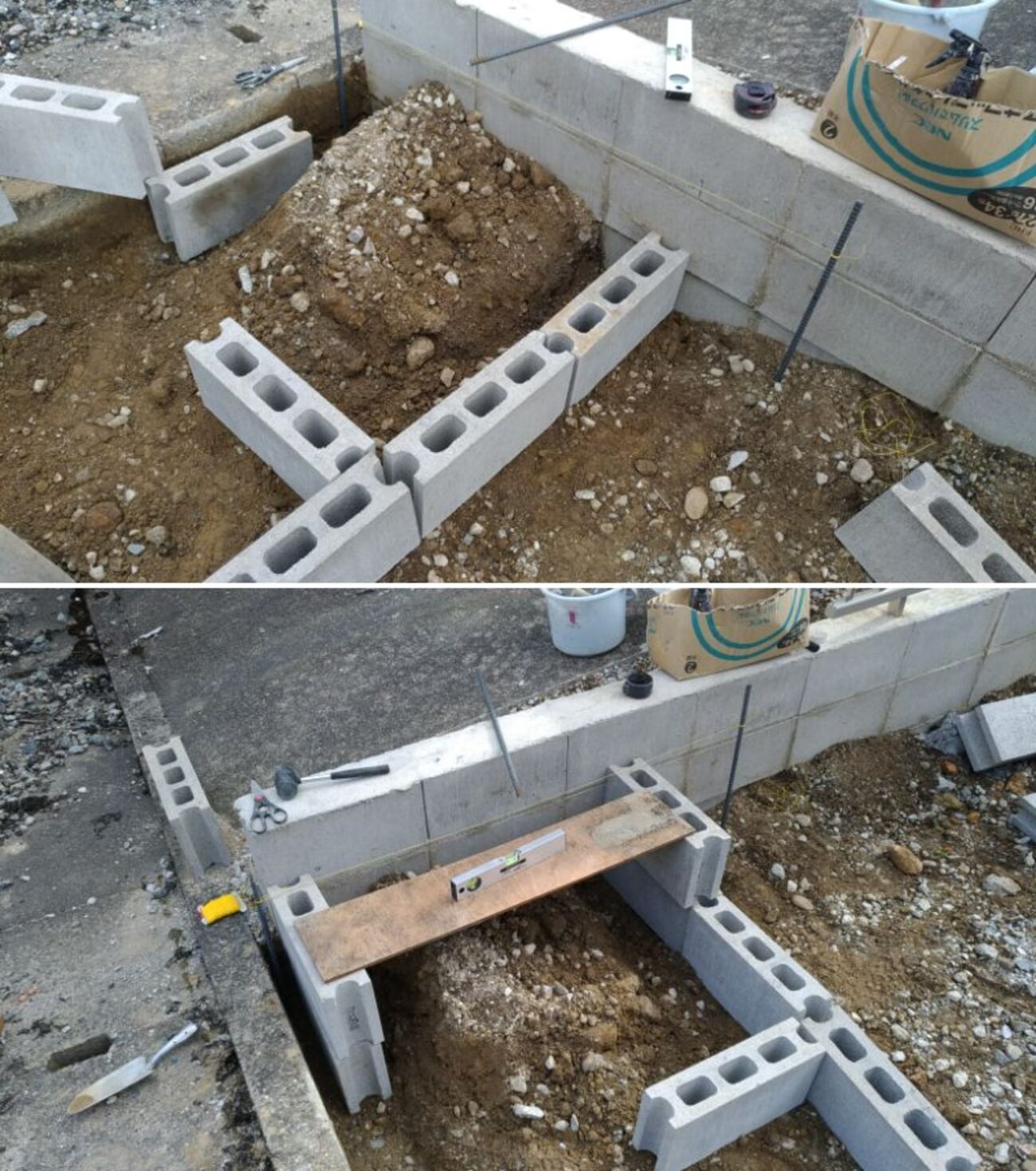 ブロックを使った階段作り①：段差の高さ合わせが最優先 - DIY大家の覚え書き@TOYAMA