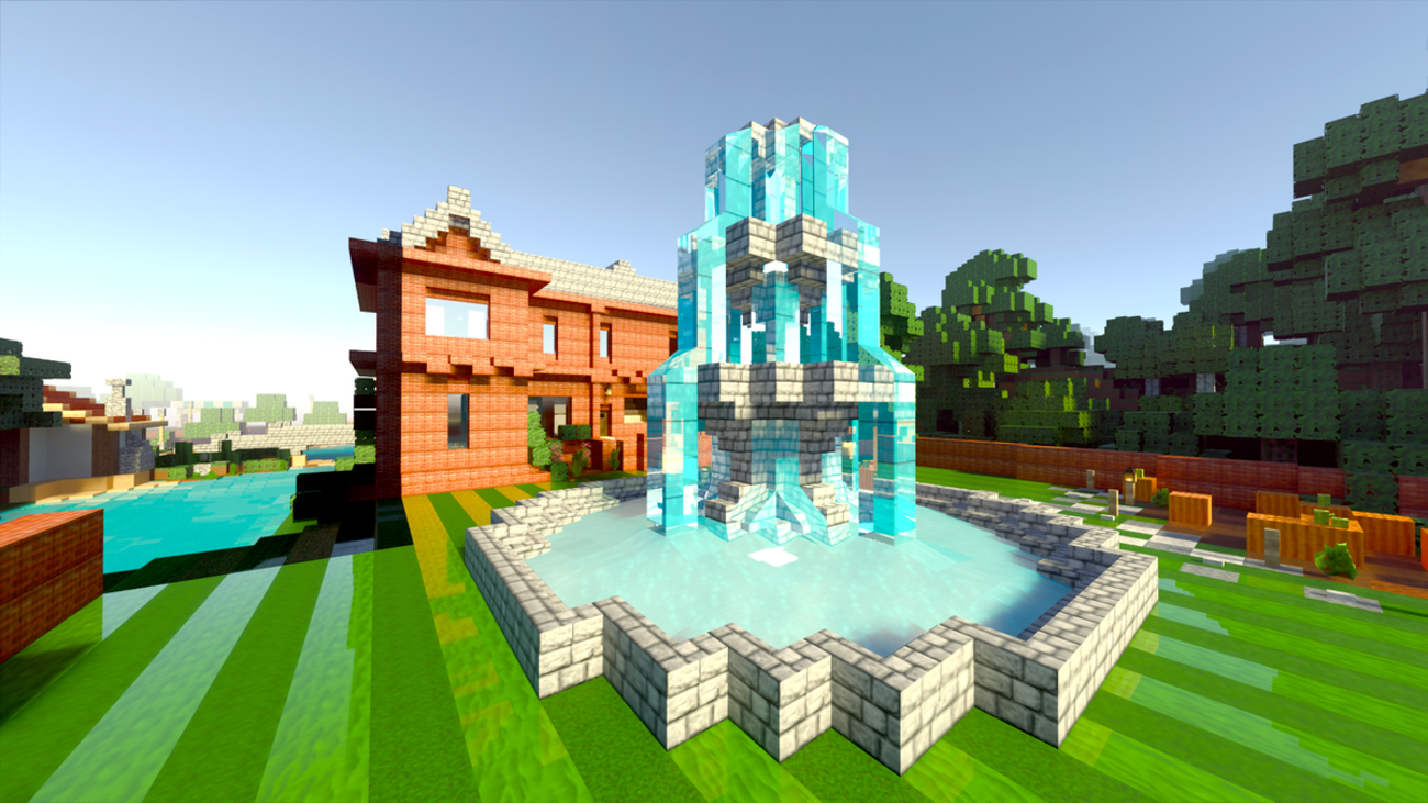 マイクラ 噴水 大きい
