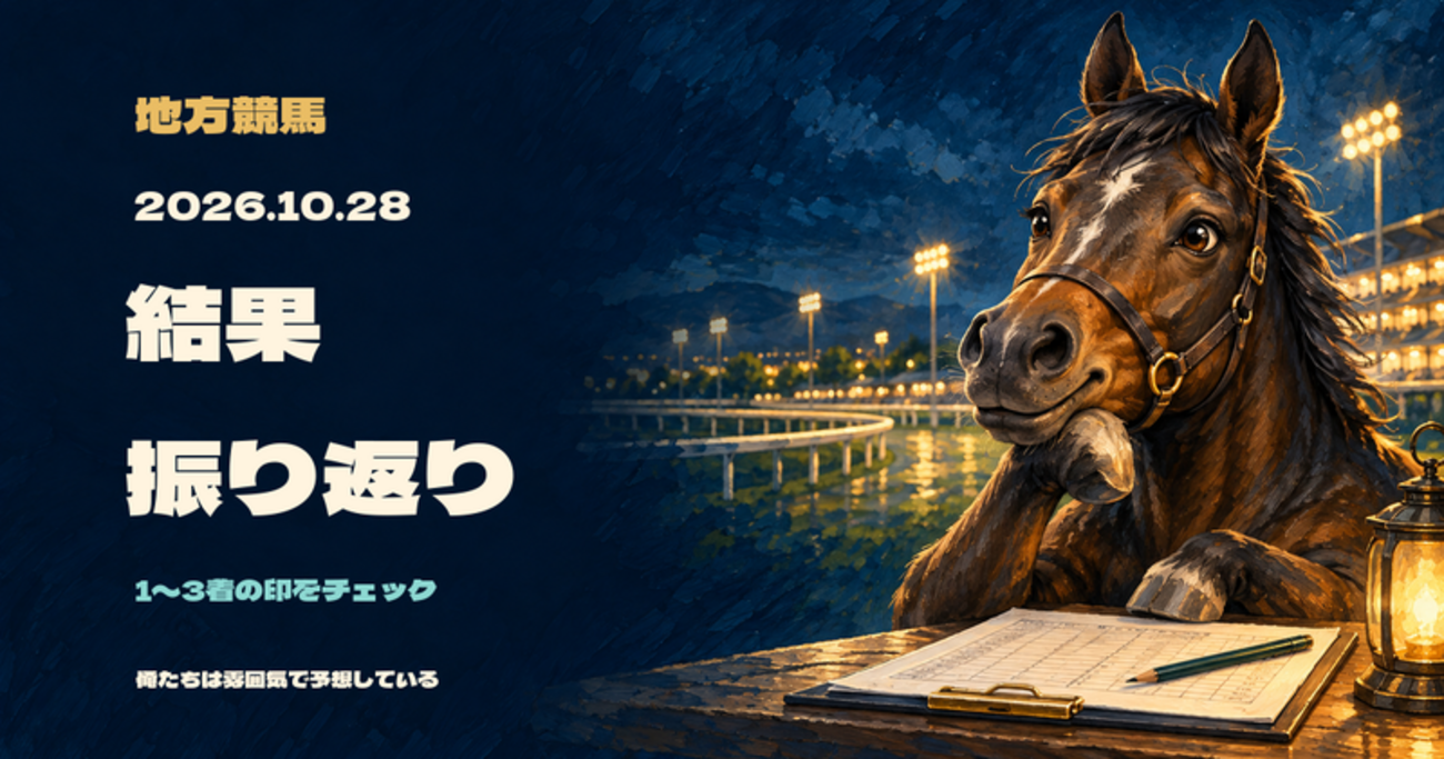 2026-10-28 地方競馬 結果振り返り