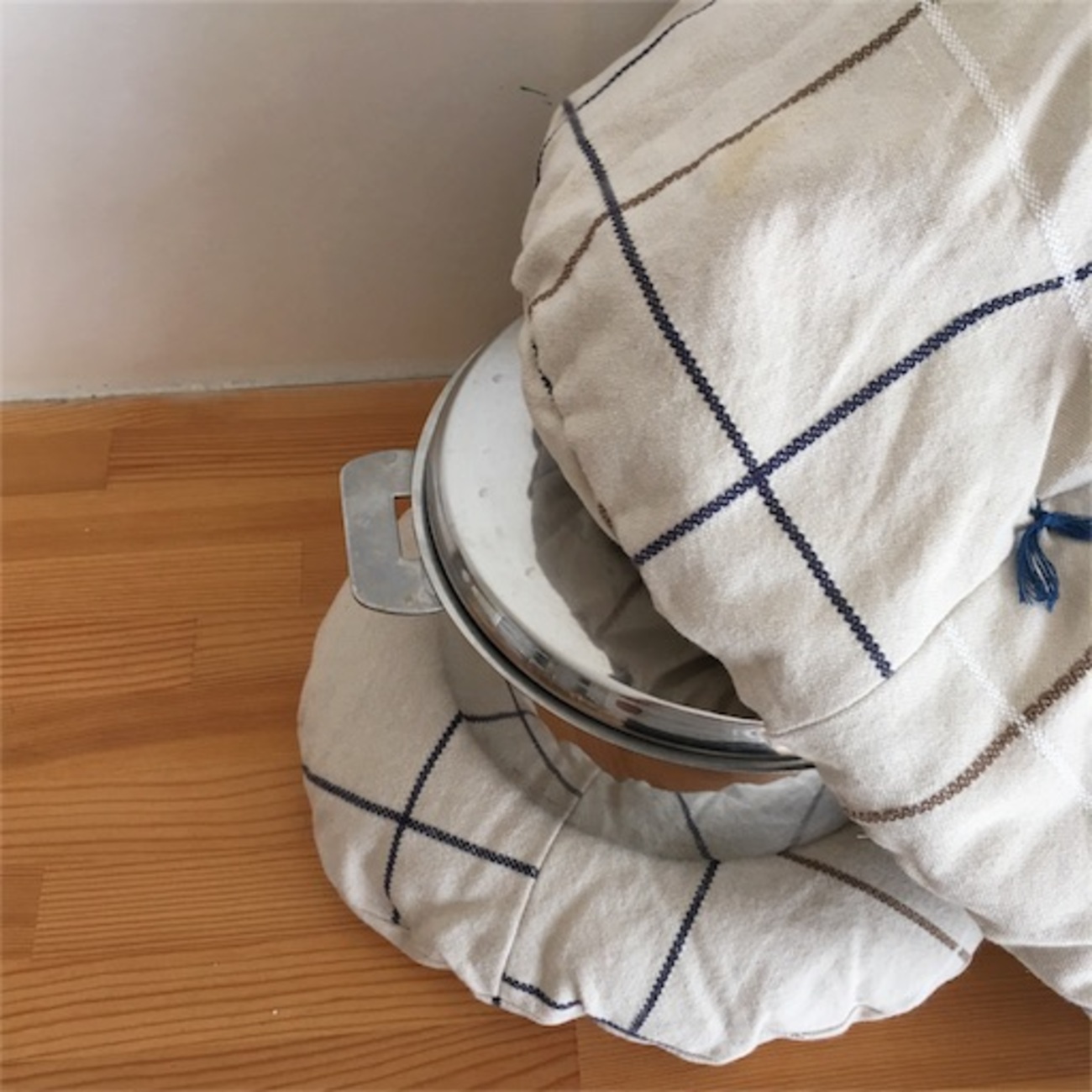 スリット入りグレーウールふかふか(保温調理)鍋保温カバー＋三角
