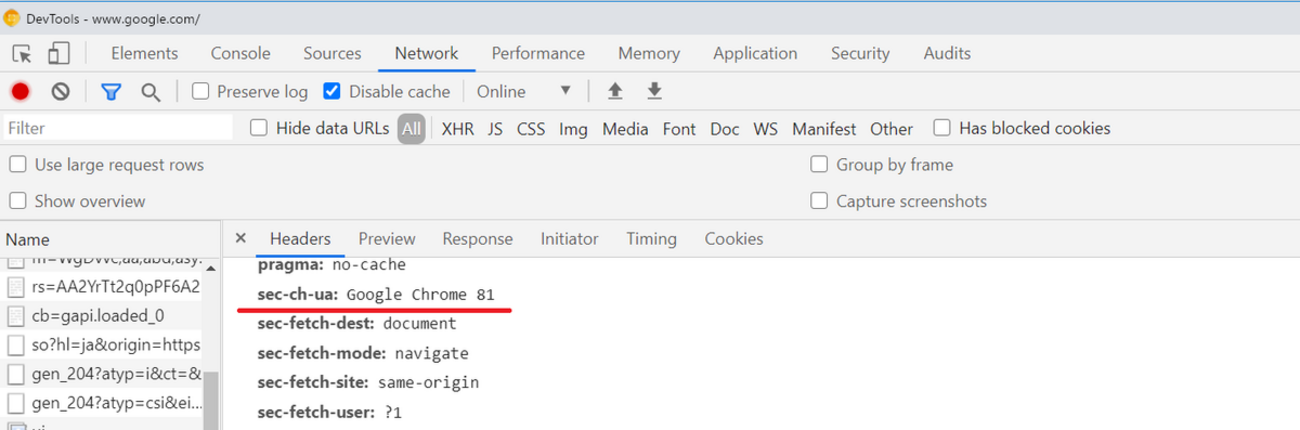 新しいユーザエージェント表現 User Agent Client Hints の提案仕様 - ASnoKaze blog