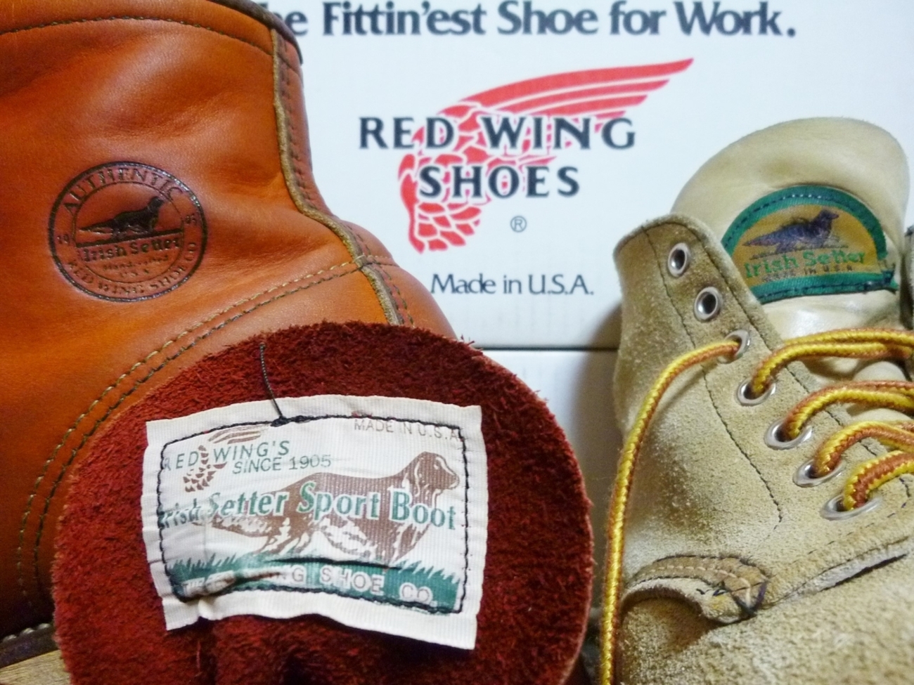 美品】RedWing ClassicRoundToe 犬タグ size US7 美品】RedWing ClassicRoundToe 犬タグ size US7