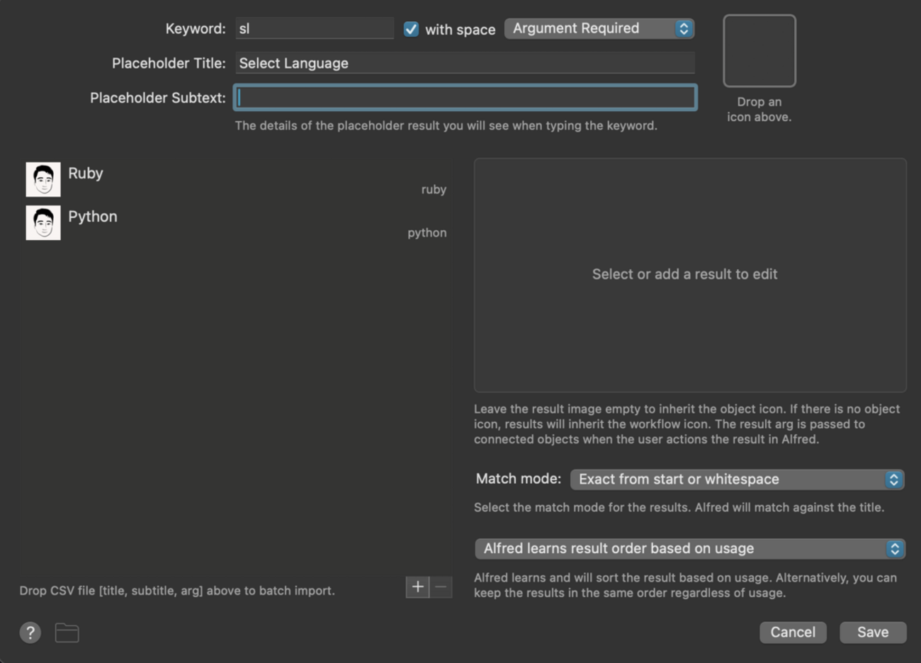 Alfred Workflows の List Filter input: hkob の雑記録 (62)