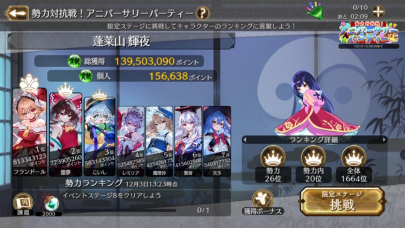 東方幻想エクリプスプレイ日記（2024.12.28）