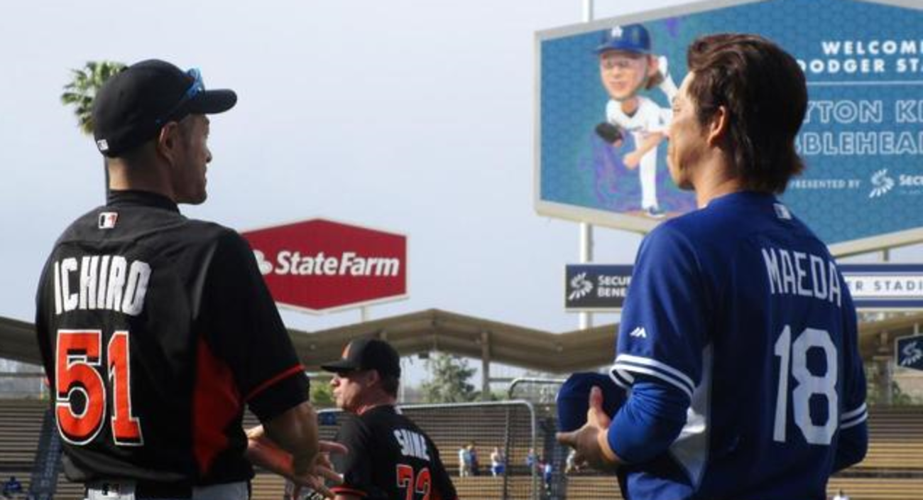 イチロー選手と前田健太投手の初対決は空振り三振で前田投手の勝ち 
