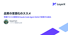 品質の言語化のススメー早期テストの原則をClaude Code Agent Skillsで実現する試み