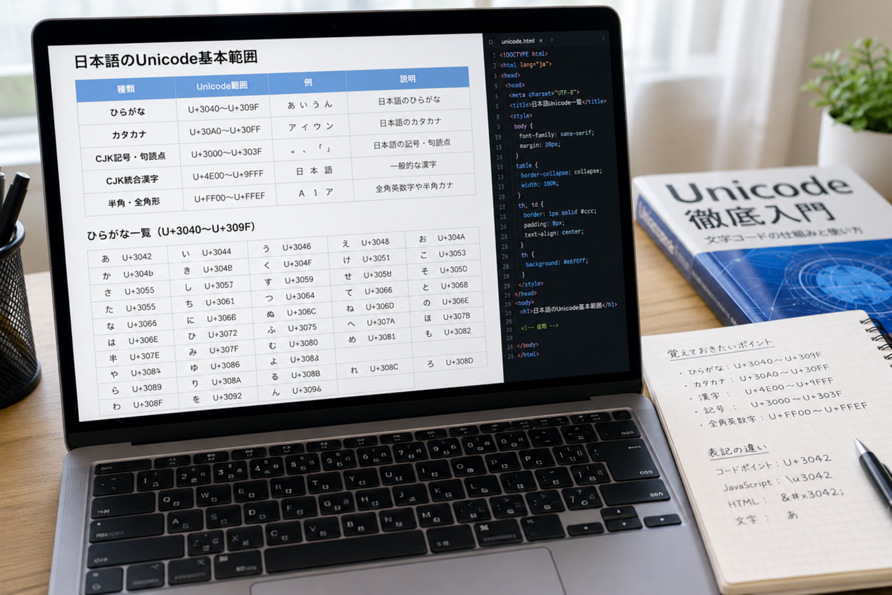 Unicode日本語一覧|ひらがな・カタカナ・漢字のコード表と調べ方をやさしく解説 - Windows・PCの実用ノート