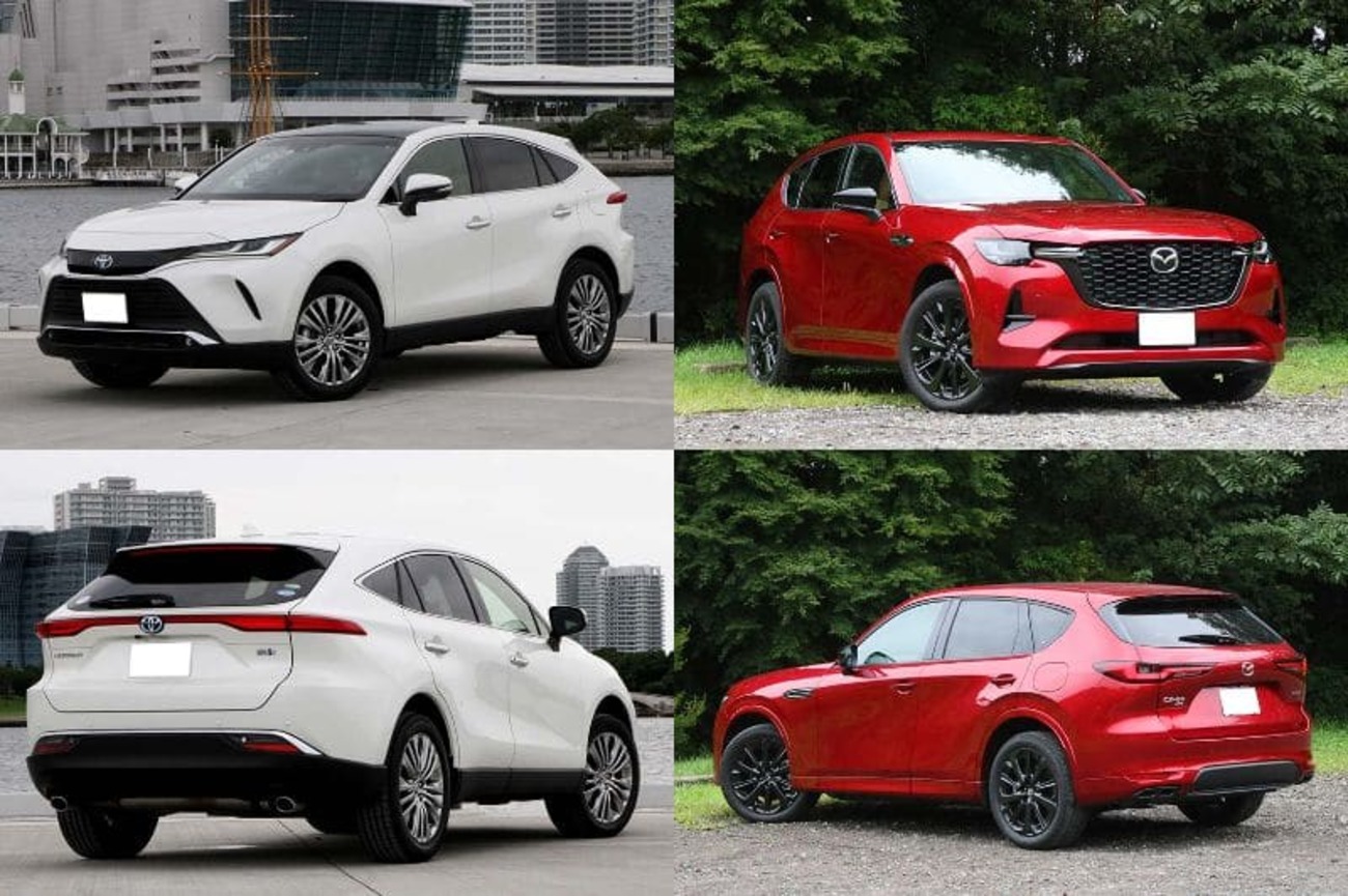 トヨタ ハリアーvsマツダCX-60 XD-ハイブリッド人気SUV車を比較 - 新車 
