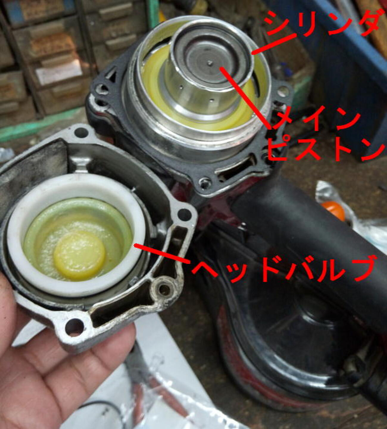 高圧90打機のヘッドバルブ - 大工道具屋のひとりごと
