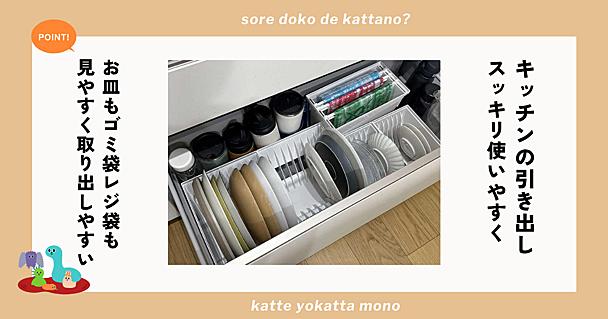 キッチン引き出し収納にリッチェル トトノが優秀！掛けるゴミ袋収納や立てる食器収納でスッキリ