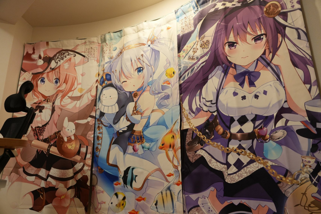 ★新品未開封★ シャワーカーテン ご注文はうさぎですか？？ curtain_gochiusats01_heya-