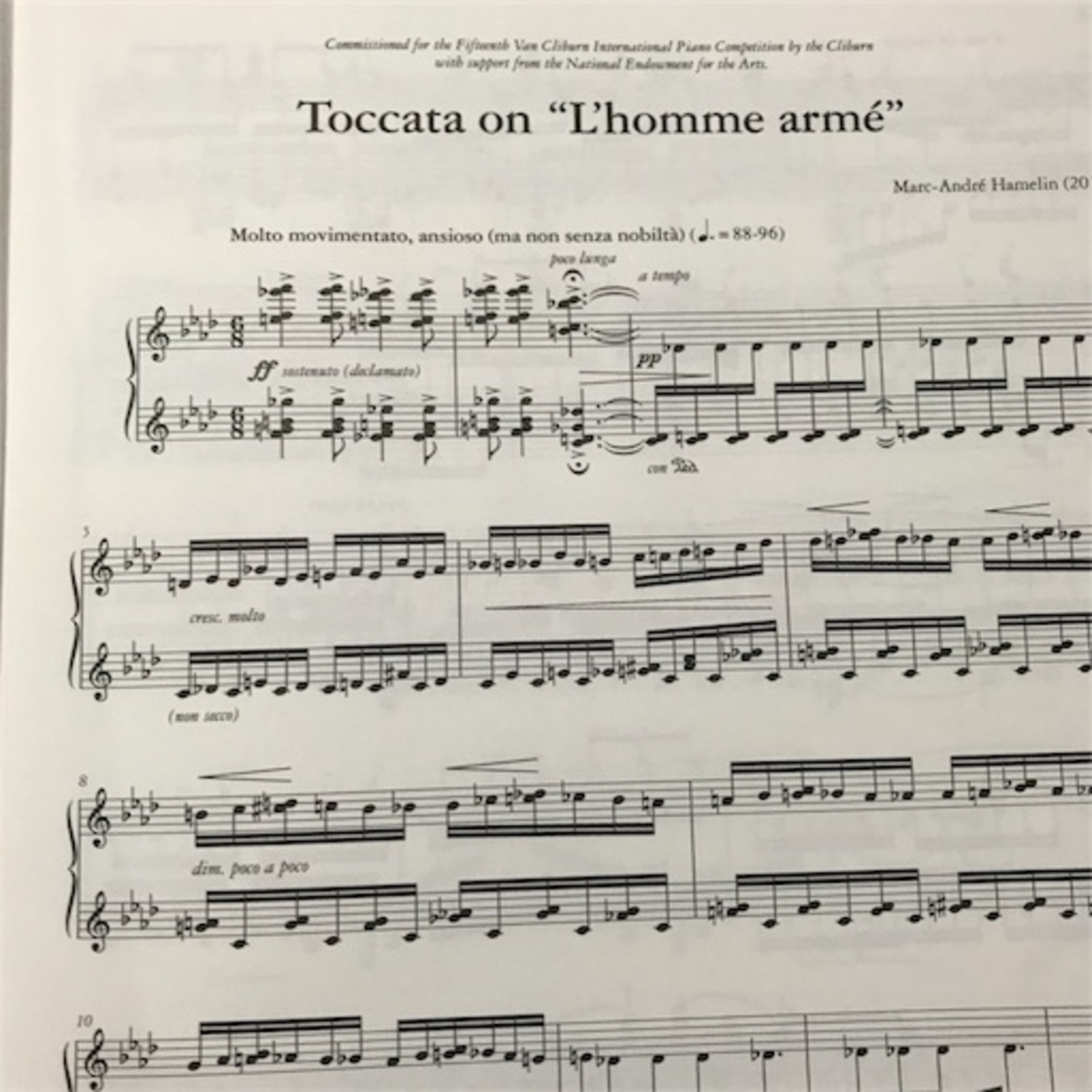 アムラン作曲トッカータ Toccata on 