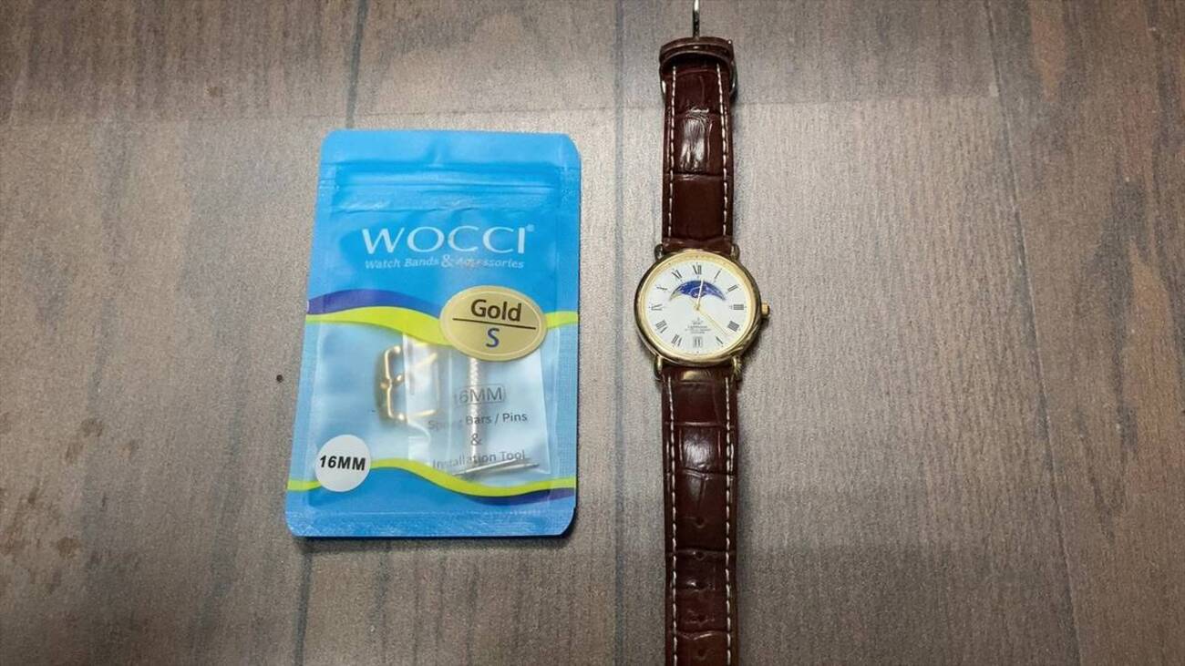 腕時計革ベルトの尾錠を自分で交換してみた【美錠、ベルト、金具、100 