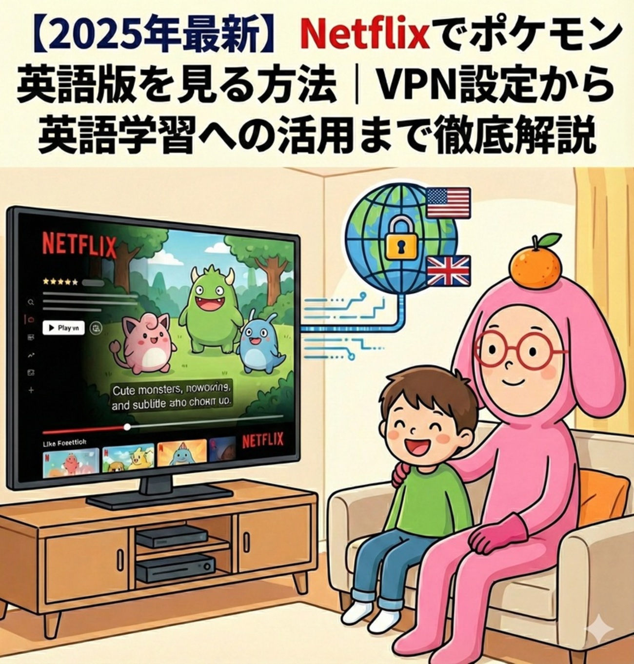 2025年最新】Netflixでポケモン英語版を見る方法｜VPN設定から英語学習への活用まで徹底解説 - イッカフェ！