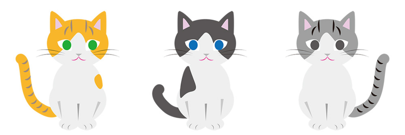 猫イラスト はるぷっぷ 尻尾を振る猫イラスト - No: 2398400｜無料イラスト・フリー素材