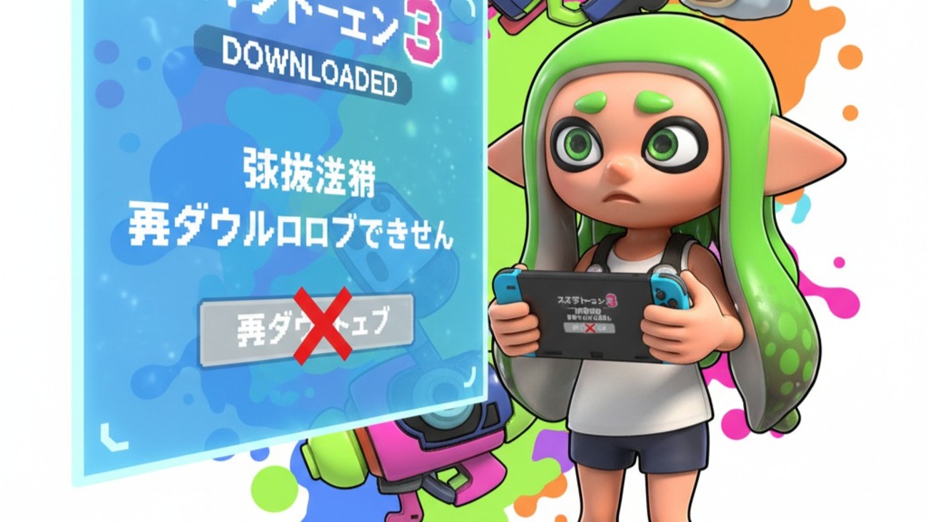 スプラトゥーンのダウンロード版が「引き換え済み」で再ダウンロード