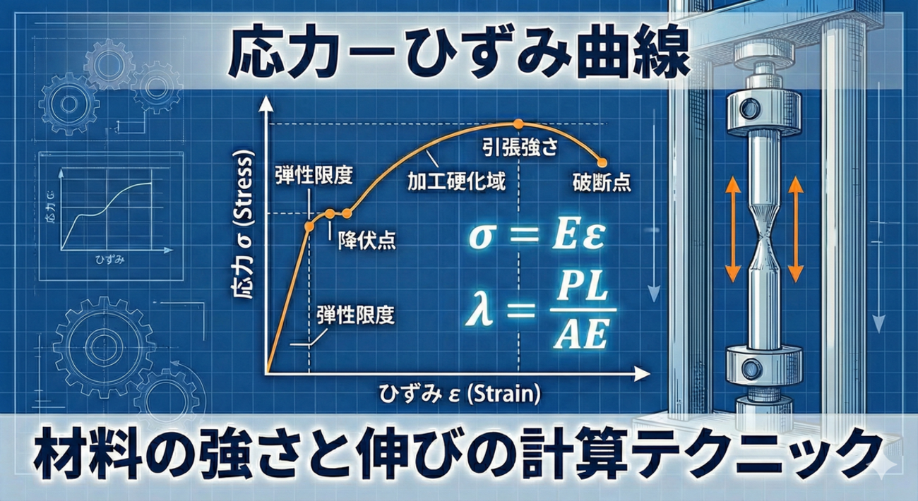 応力-ひずみ曲線でわかる！材料の強さと伸びの計算解説 - Instant Engineering