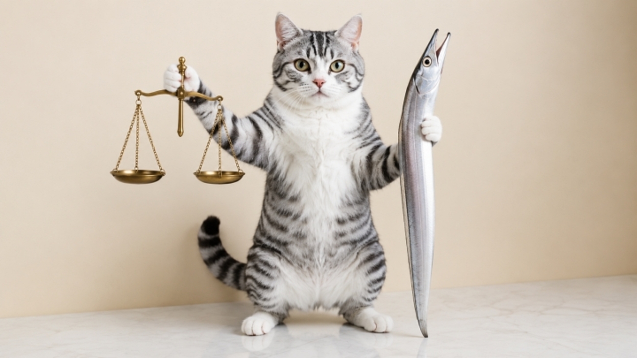 正義の女神になった猫