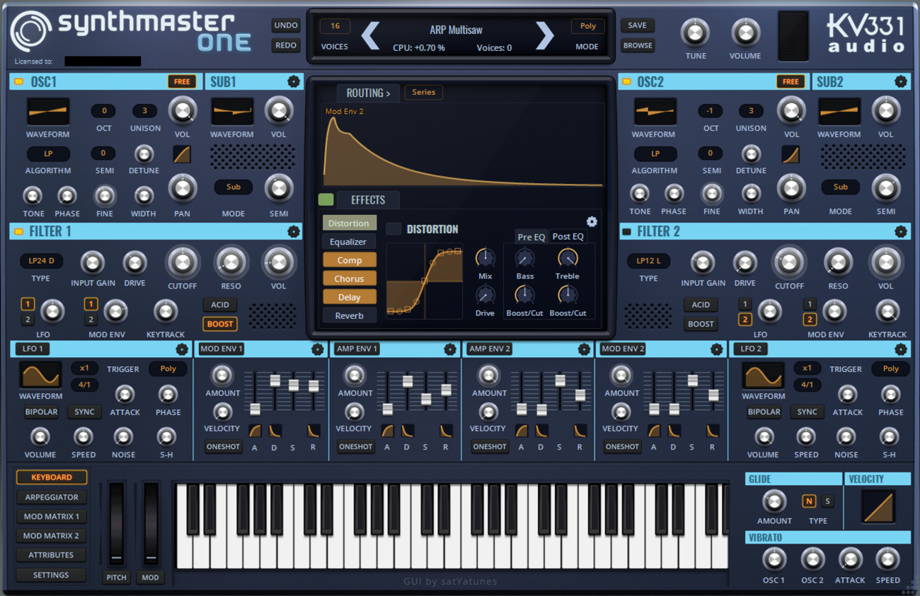 KV331 Audio SynthMaster One 操作方法 その1 ～基本操作編