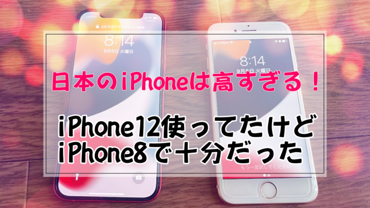 日本のiPhoneは高すぎる！うちの奥さんiPhone12使ってたけどiPhone8で 