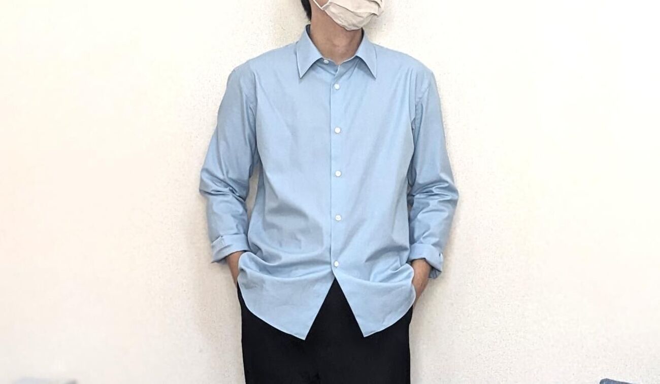 AURALEE『WASHED FINX TWILL SLIM SHIRT』を買いました。サイズ感を 