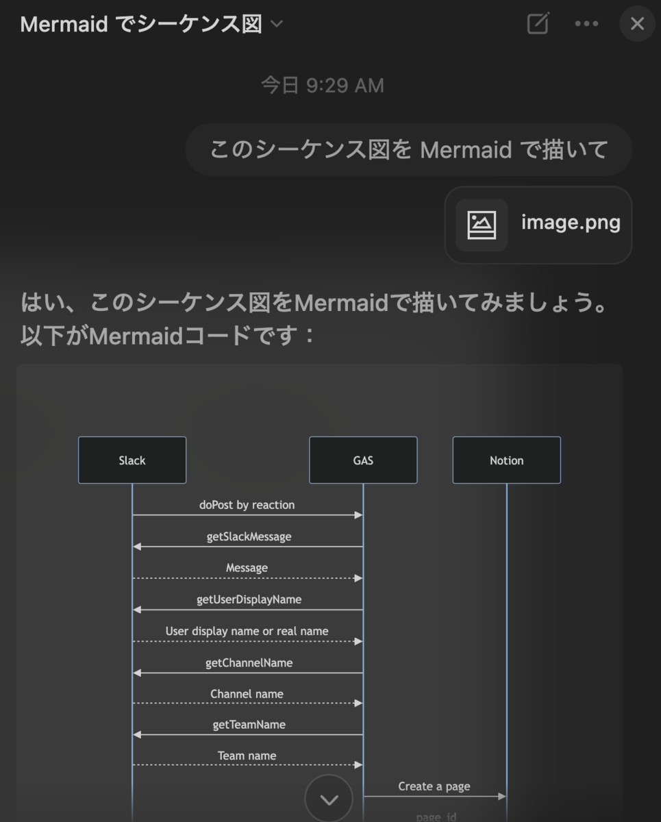 埋め込んだ画像からシーケンス図を復元: Notion Tips (96) - hkob’s blog
