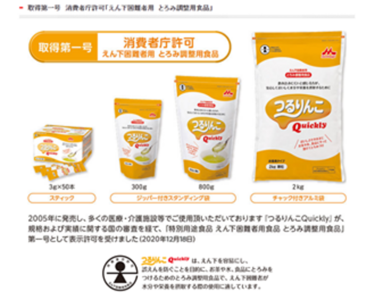 りんこ powerful つるりんこ とろみ目安 morinaga 森永乳業 つるりんこ 