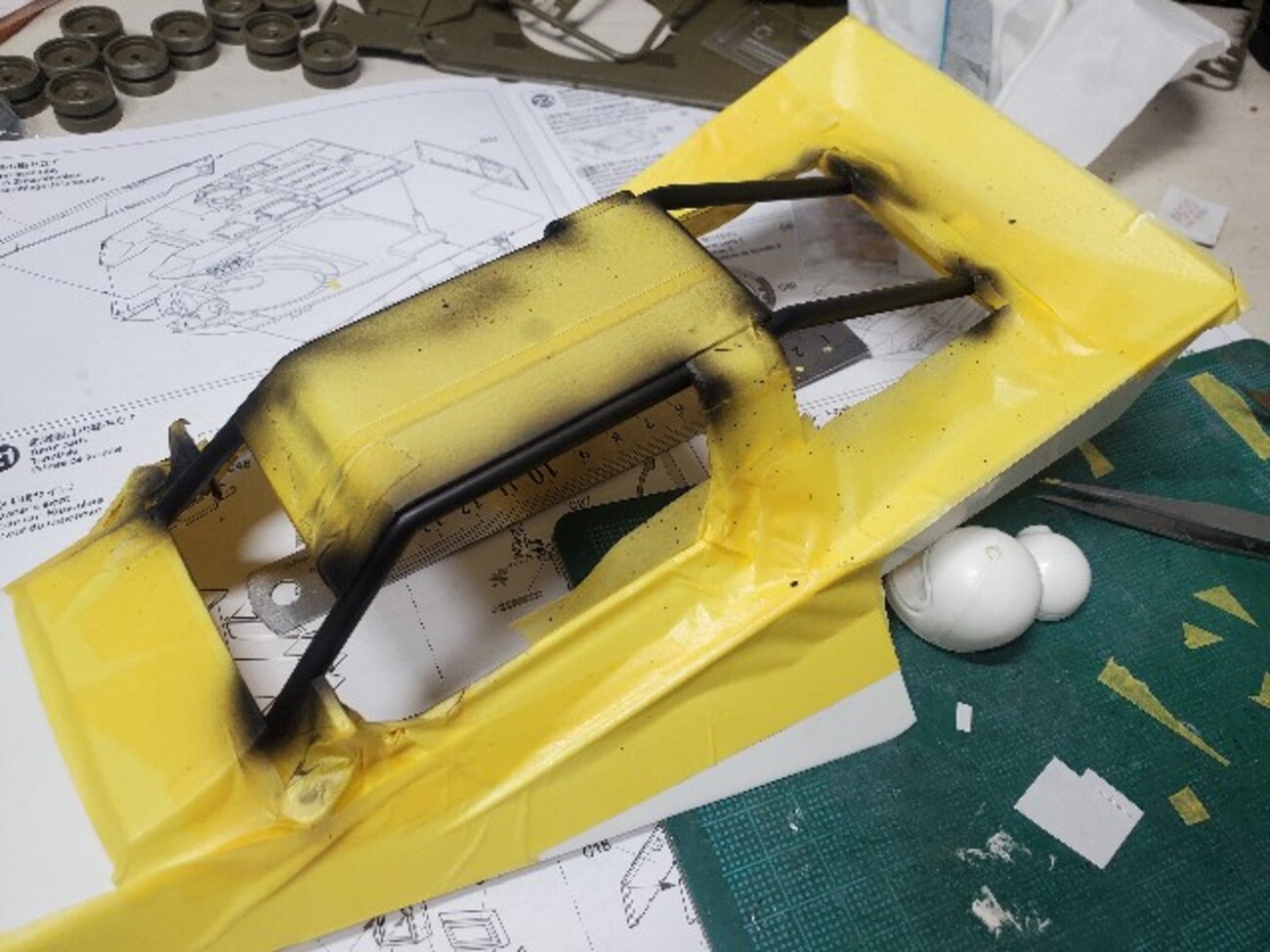 ブラックグラスホッパー　塗装済みボディ タミヤ RC特別企画商品 1/10RC グラスホッパーIIブラック