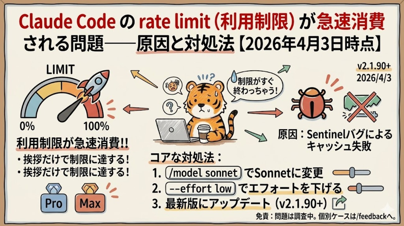 2026/4/4 最新 トークン配布】Claude Code の rate limit（利用制限 